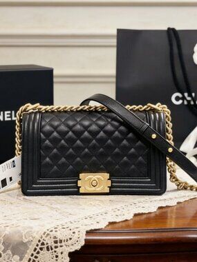 Chanel Boy Medium in Quilted Lambskin